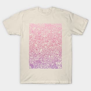 Valentine's Doodle Shirt (gradient) T-Shirt